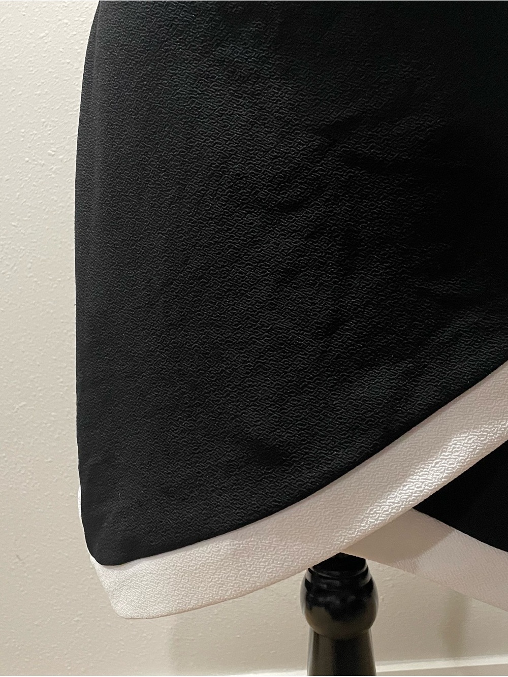 Almost Famous Black Mini Wrap Dress with White Trim - Picture 3 of 4